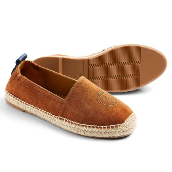NIB Fairfax & Favor Women's Monaco Tan Suede Espadrille Flats Size US 9/EUR 40 - Picture 4 of 6